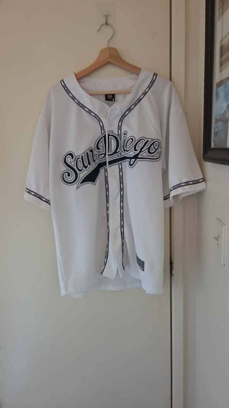 MJ Team San Diego Baseball Jersey Size L. Price Cut!